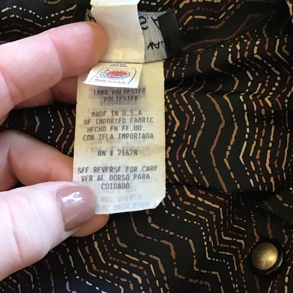 Vintage Breli Originals Brown Belted Pleated Secretary Shirt Dress Size 8 - Picture 8 of 8